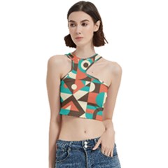 Retro Colorful Background, Retro Abstraction Cut Out Top