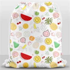 Pattern Seamless Texture Fruit Drawstring Bag (large) by Sabxi