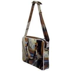 Clock And Lady Cross Body Office Bag by bestdesignintheworld