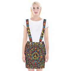 Peace Abstract Pattern Creative Drawing Braces Suspender Skirt