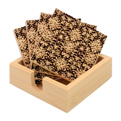 Gothic Leaf Pattern 4 Bamboo Coaster Set by violetheavensky