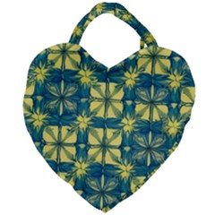 Royal Fractal Pattern 2 Giant Heart Shaped Tote by violetheavensky