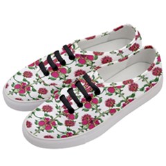 Retro 1880s Flowers Pattern 2 Women s Classic Low Top Sneakers by violetheavensky
