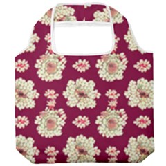 Retro 1880s Flowers Pattern Foldable Grocery Recycle Bag by violetheavensky