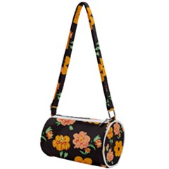 Retro 40s 50s Flowers Pattern Halloween 3 Mini Cylinder Bag by violetheavensky