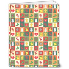 Template Christmas Pattern 7  X 9  Hardcover Notebook by Proyonanggan