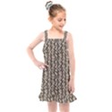 Beige Snake Pattern Kids  Overall Dress View1