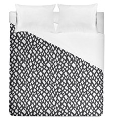 Black White Snake Pattern Duvet Cover (queen Size) by DinkovaArt