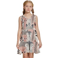 Fox Kids  Sleeveless Tiered Mini Dress by DinkovaArt