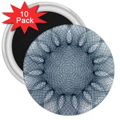 Mandala 3  Button Magnet (10 Pack) by Siebenhuehner