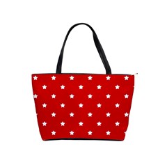 White Stars On Red Large Shoulder Bag by StuffOrSomething