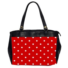 White Stars On Red Oversize Office Handbag (two Sides) by StuffOrSomething