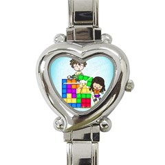 With You Life Just Fits Heart Italian Charm Watch 