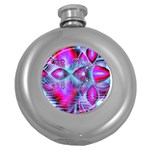 Crystal Northern Lights Palace, Abstract Ice  Hip Flask (Round) Front