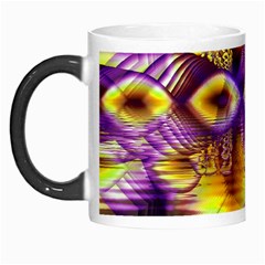 Golden Violet Crystal Palace, Abstract Cosmic Explosion Morph Mug by DianeClancy