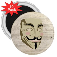 We The Anonymous People 3  Button Magnet (10 Pack) by StuffOrSomething