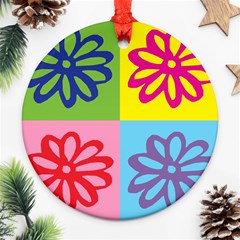 Flower Round Ornament by Siebenhuehner