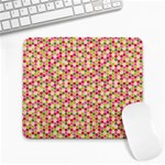 Pink Green Beehive Pattern Large Mouse Pad (Rectangle) Front