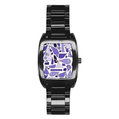 Silly Purples Stainless Steel Barrel Watch by FunWithFibro