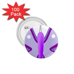 Cute Awareness Butterfly 1 75  Button (100 Pack)