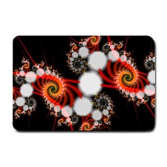 Mysterious Dance In Orange, Gold, White In Joy Small Door Mat by DianeClancy