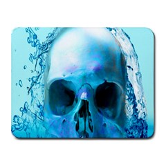 Skull In Water Small Mouse Pad (rectangle) by icarusismartdesigns