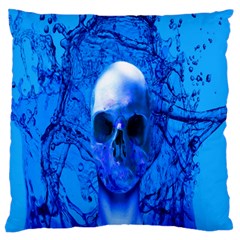 Alien Blue Large Cushion Case (single Sided)  by icarusismartdesigns