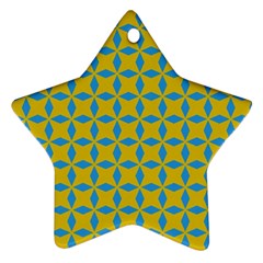 Blue Diamonds Pattern Ornament (star) by LalyLauraFLM