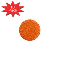 Orange Abstract 45s 1  Mini Button Magnet (10 Pack)