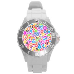 Candy Color s Circles Plastic Sport Watch (large)