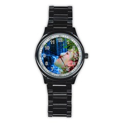 Fountain Of Youth Sport Metal Watch (black) by icarusismartdesigns