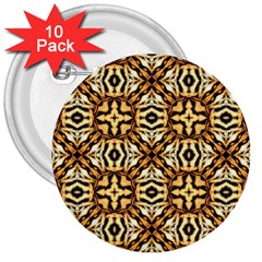 Faux Animal Print Pattern 3  Buttons (10 Pack)  by GardenOfOphir