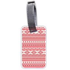 Fancy Tribal Borders Pink Luggage Tags (one Side)  by ImpressiveMoments