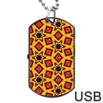 Cute Pretty Elegant Pattern Dog Tag USB Flash (One Side) Front