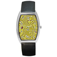 Ribbon Chaos 2 Yellow Barrel Metal Watches by ImpressiveMoments