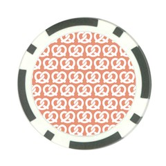 Salmon Pretzel Illustrations Pattern Poker Chip Card Guards by GardenOfOphir