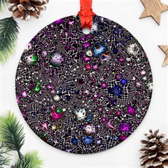 Sci Fi Fantasy Cosmos Pink Ornament (round)  by ImpressiveMoments