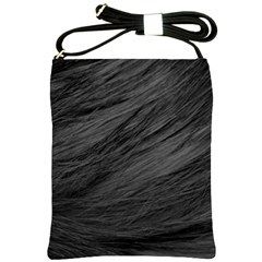 Long Haired Black Cat Fur Shoulder Sling Bags by trendistuff