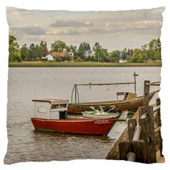 Santa Lucia River In Montevideo Uruguay Standard Flano Cushion Cases (two Sides)  by dflcprints