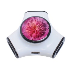 Paeonia Coral 3-port Usb Hub by trendistuff