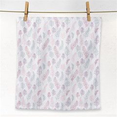 Whimsical Feather Pattern, Soft Colors, Face Towel by Zandiepants