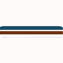 Teal Brown Stripes Small Bar Mats by BrightVibesDesign