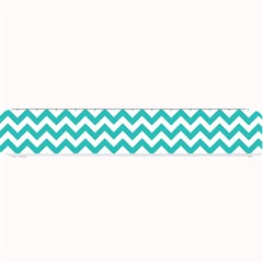 Turquoise & White Zigzag Pattern Small Bar Mat by Zandiepants