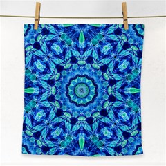 Blue Sea Jewel Mandala Face Towel by Zandiepants