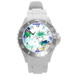 Pizap Com14566954950711 Round Plastic Sport Watch (l)