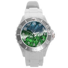 Bluegreen Round Plastic Sport Watch (l)