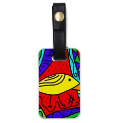 Yellow Bird Luggage Tags (one Side)  by Valentinaart