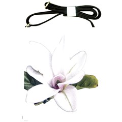 White Magnolia Pencil Drawing Art Shoulder Sling Bags by picsaspassion