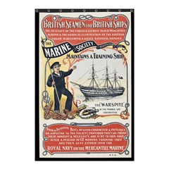 Vintage Advertisement British Navy Marine Typography Shower Curtain 48  X 72  (small)  by yoursparklingshop