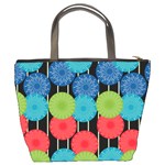 Vibrant Retro Pattern Bucket Bags Back